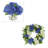 24" Lemon Spring Wreath and Centerpiece with Real Touch Hydrangeas