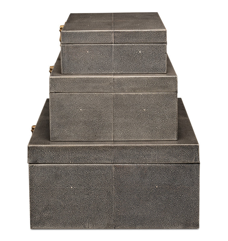 Shagreen Accent, Black Shagreen Antique
