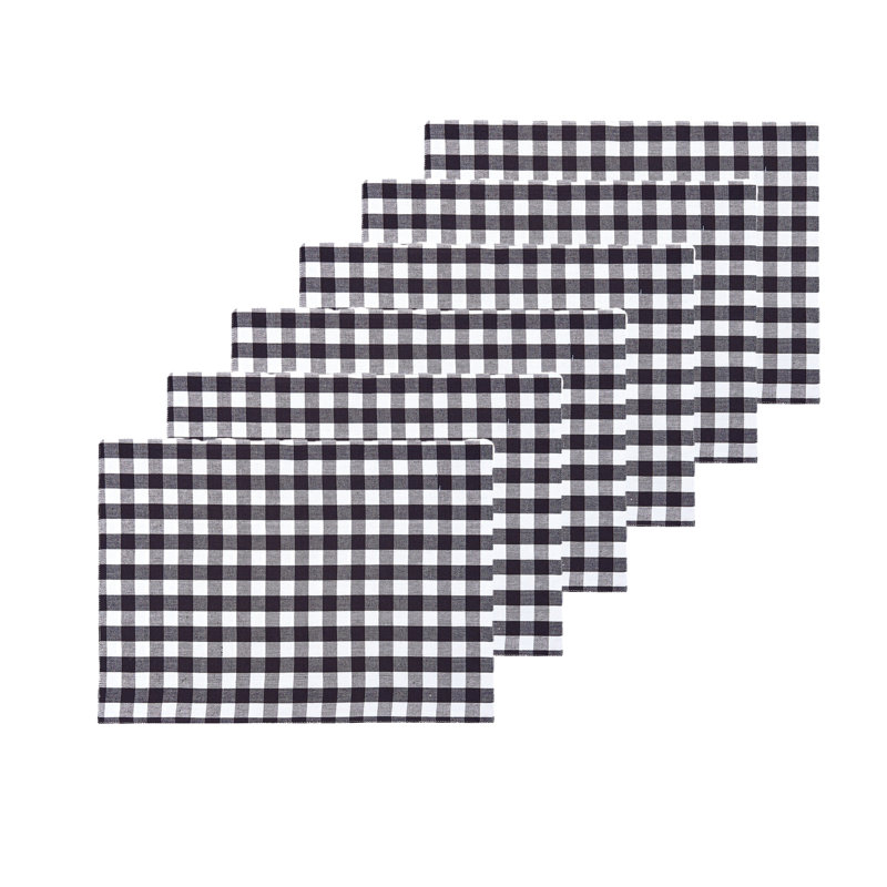 Abdur-Rahmaan Black Placemat Set Of 6, Black