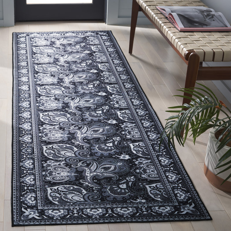 Tapis cachemire lavable à la machine Cartrell, Tapis de couloir 2 pi 6 po x 8 pi