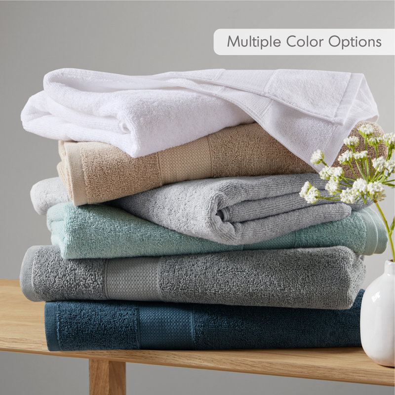 500 GSM 100% Turkish Cotton Charcoal Oversized 6-Piece Towel Set, Charcoal, 6 Piece Towel Set