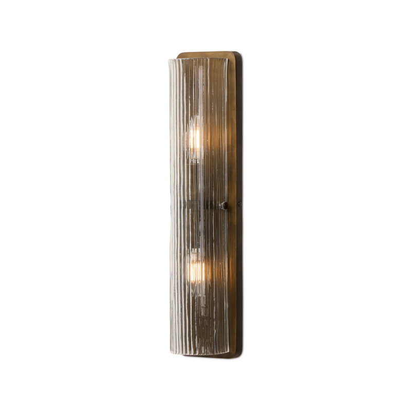 Kenji Sconce-Clear Reeded Glass
