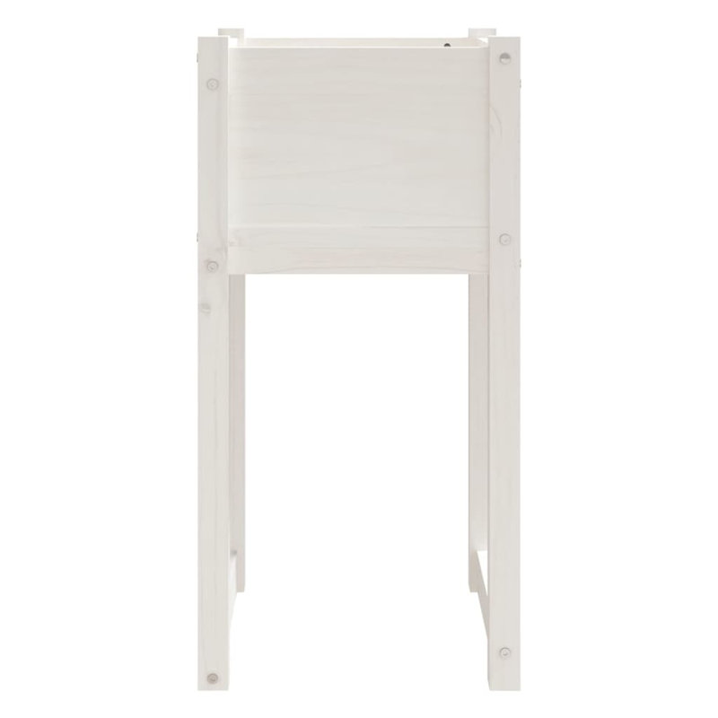 Wood Pot Planter, White, 81cm H x 40cm W x 40cm D