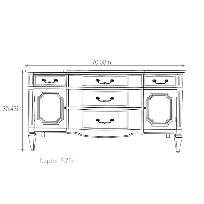 Multi-Functional Vintage Sideboard