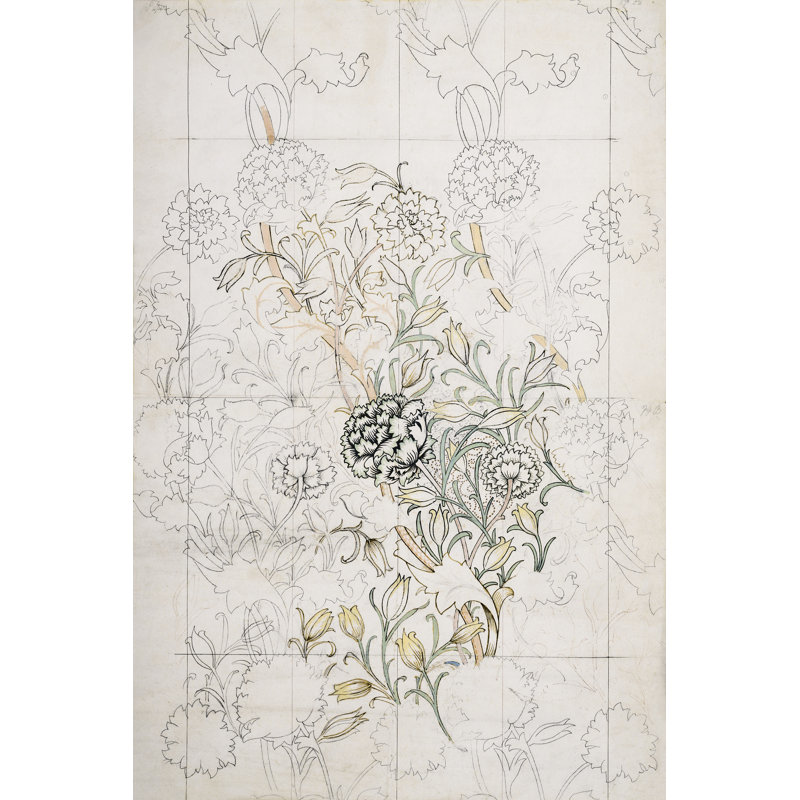 «Laybah Wm Morris», impression florale sur toile par William Morris, reproduction, H 30 po x l 20 po