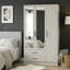  3 Door 2 Drawer Wardrobe with Mirror-122739198
