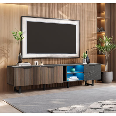 Meuble télé 78,7 po avec DEL et rangement