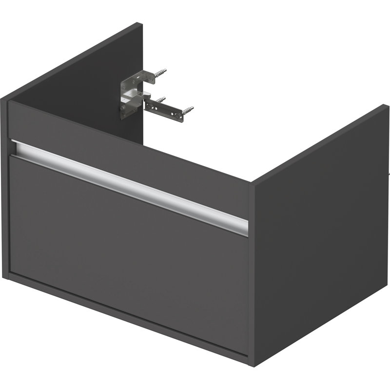 Ketho 26" Wall-Mounted Single Bathroom Vanity, Graphite Matte