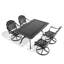 All-Weather 7 - 6 chaises pivotantes et table rectangulaire pour créer un espace extérieur confortable-11657176
