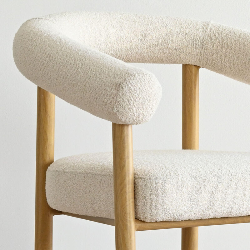 Solaze Beige Dining Chairs Set of 2 with Arms