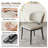 53.15" Round White Ceramic Sintered Stone Dining Table Set for 4 with Metal Base-1290164271