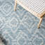 Tapis bleu / ivoire en laine / coton touffeté à la main Metro-268561344