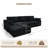 Boneless Cloud Sectional Couches 108.3" L-Shape Sofa With Ottoman Deep Seat Modular Sectional Couch Comfy Boneless Couch For Living Room & Bedroom-326685430
