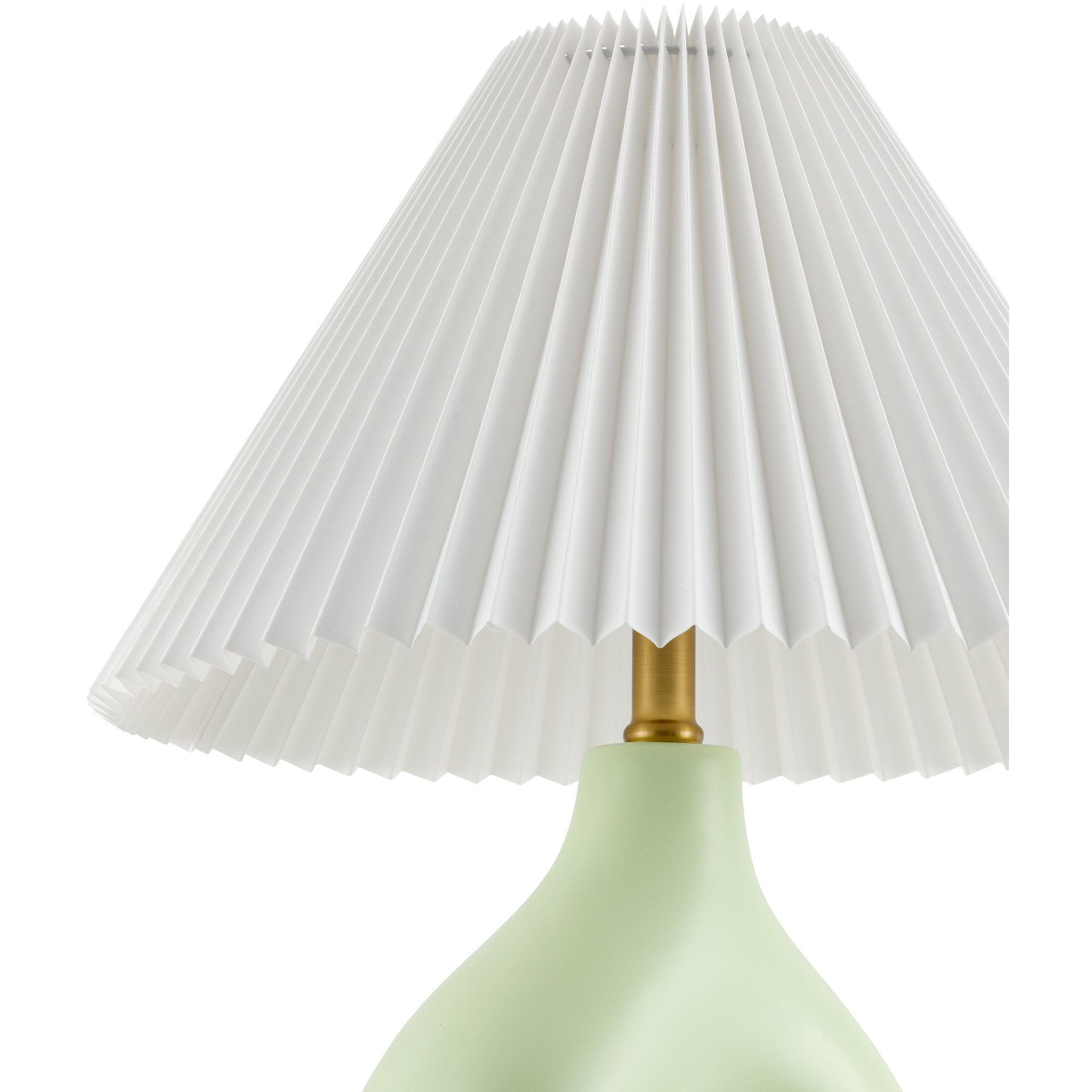 Celes Table Lamp, Light Green, White
