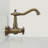 Two-Handle Bathroom Sink Faucet, Wall-Mounted Bathroom Faucet