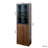 70.87" H Display Storage  Cabinet , 4 Tier Multi-Functional Pull-Out Multi-Tier Storage Shelf & 2 Glass Doors, Modern Wooden  Kitchen Pantry Cabinet For Living Room Or Kitchen And Dinning Room-1205832320