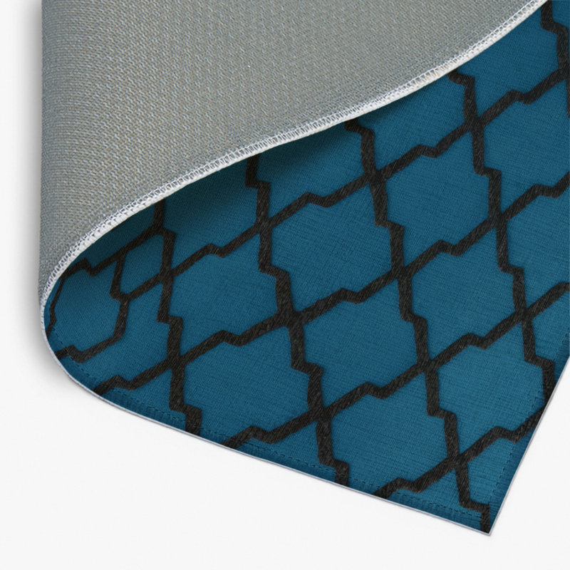 Tapis bleu intérieur et extérieur Trellis, Rectangle 4pi x 6 pi