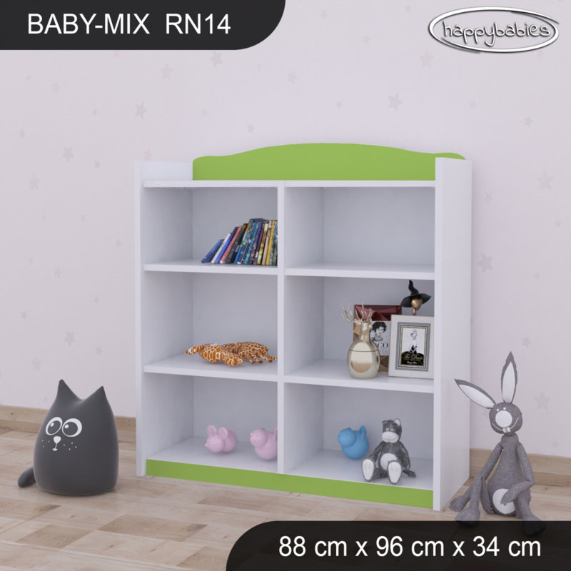96cm H X 88cm W Kids Cube, White/Green