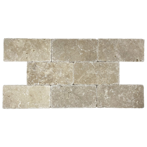 Ivory 3" x 6" Travertine Wall & Floor Tile