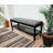 Asheton 40" Bamboo Upholstered Storage Bench