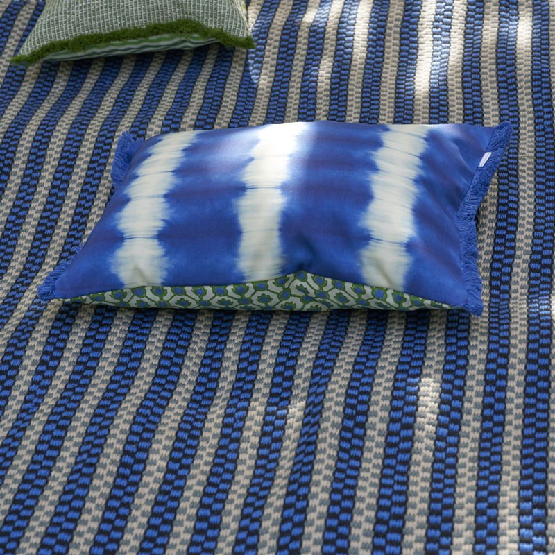 Muara Cobalt Outdoor Rug, Rectangle 3'11" x 5'11"