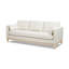 Canapé de ferme moderne 84 po, lin blanc lin