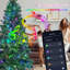 Arbre de Noël vert 7 pi pré-éclairé, 400 lumières DEL RVB contrôlées par Wi-Fi, 38 fonctions d'éclairage, synchro musicale, 1063 pointes en PVC, structure à charnières et support en métal-1443681285