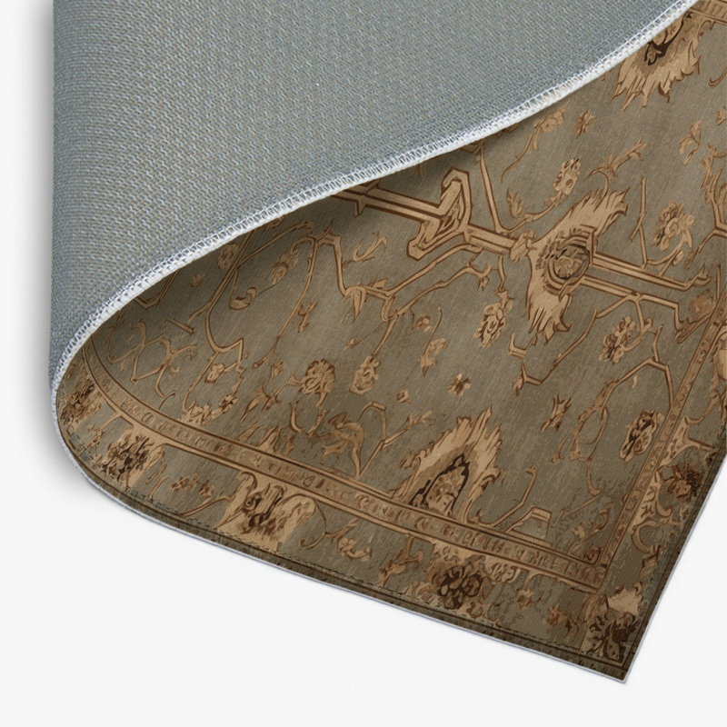 Tapis beige français d'intérieur et d'extérieur, Rectangulaire 8 pi x 10 pi