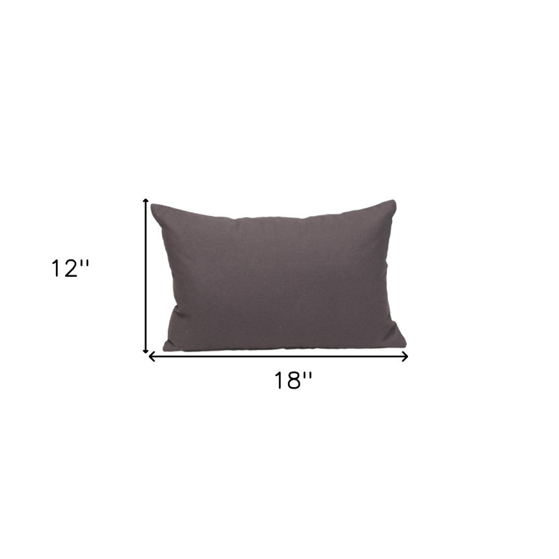 Coussin 12 "x 18" en coton gris