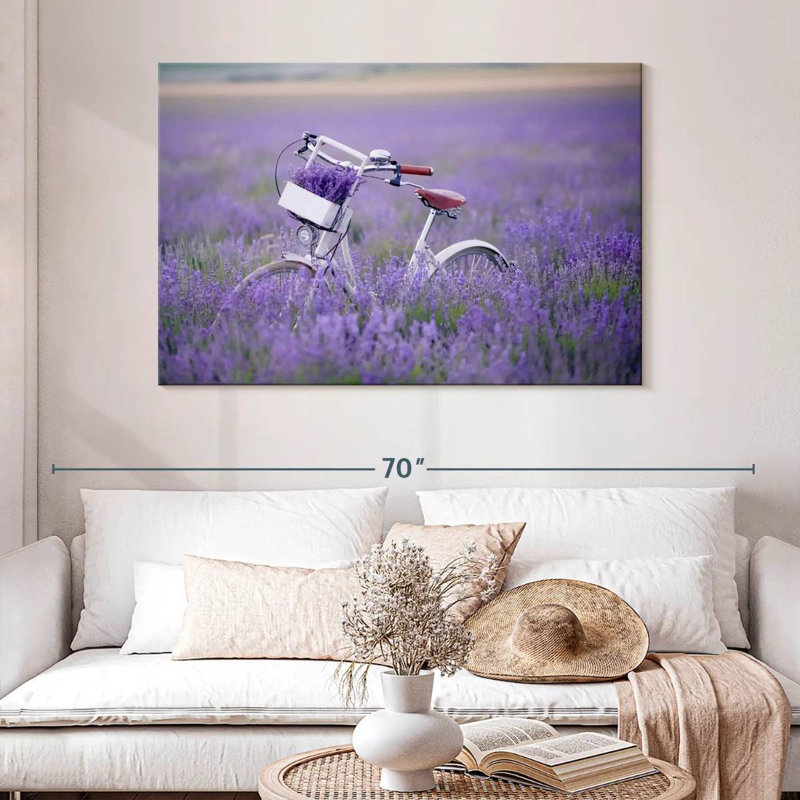 Mehar Bike in Lavender Field, 32" H x 48" W