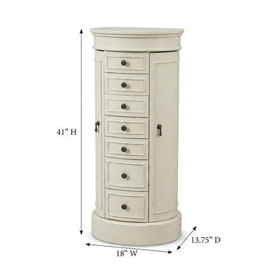 Armoire à bijoux avec miroir Pettus