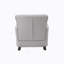 Chaise berçante en lin Denzell gris clair