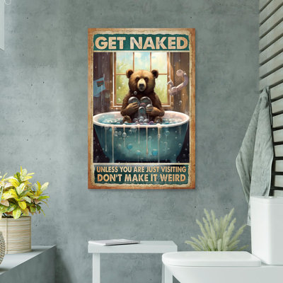 Ours «Get Nake 2», impression sur toile