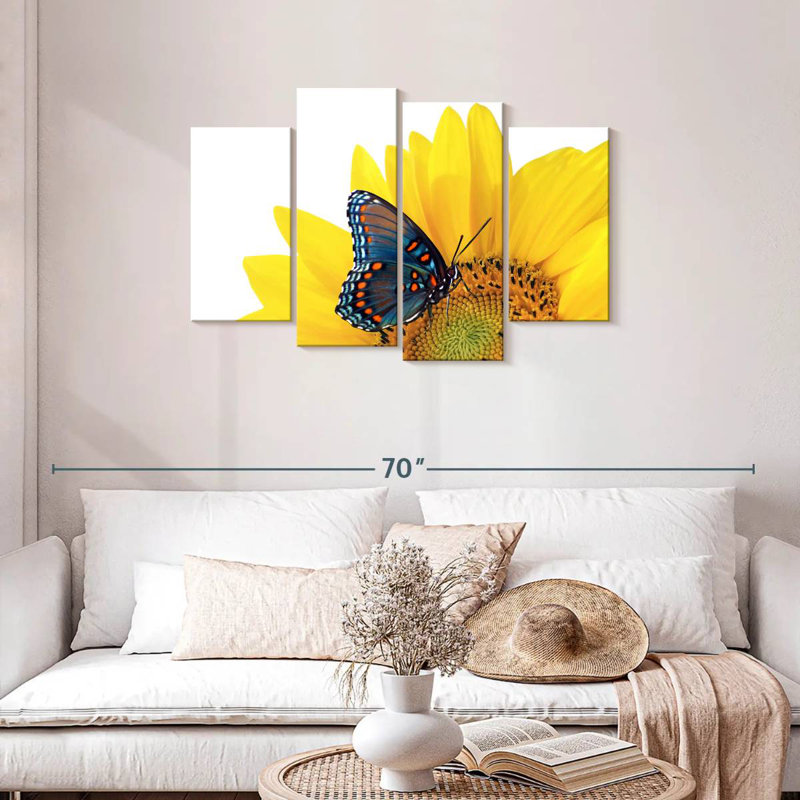 Tournesol Brampt avec papillon