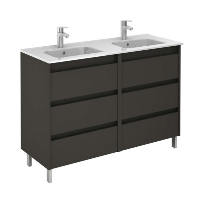 Ensemble de meuble-lavabo de salle de bain double 48 po Mallie