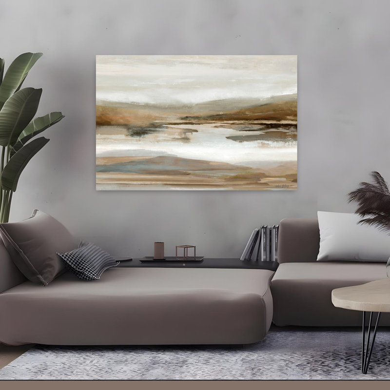 Mélancolie abstraite, paysage moderne contemporain, art naturel, H 32 po x l 48 po