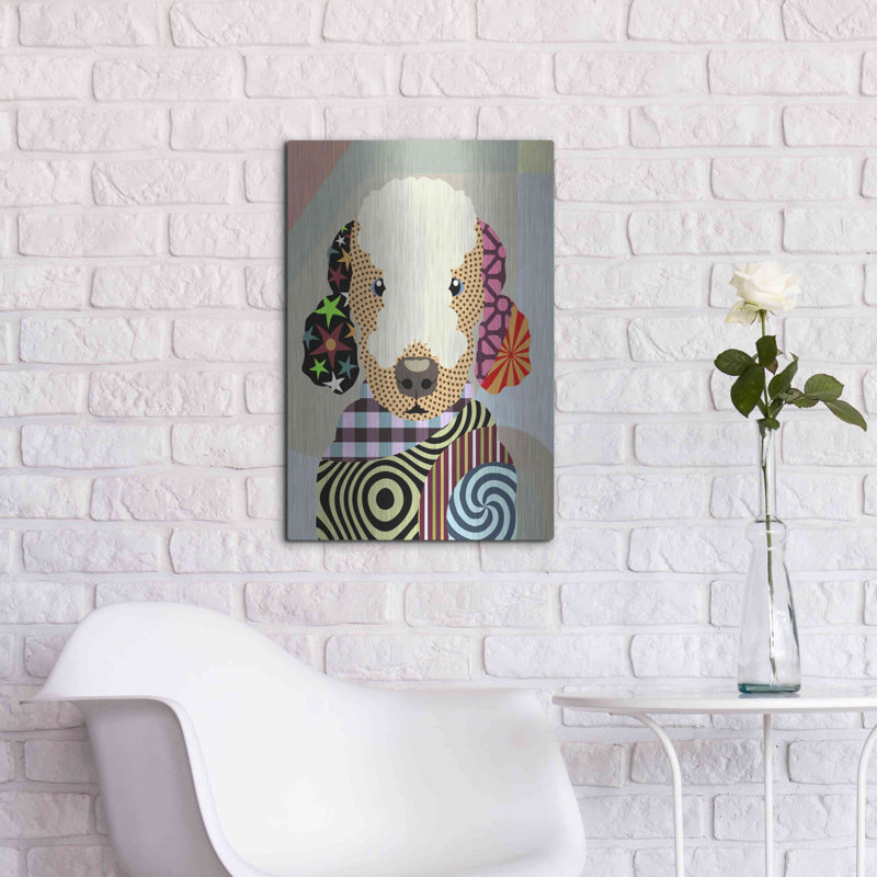 «Bedlington Terrier» par Lanre Adefioyue, H 24 po x l 16 po