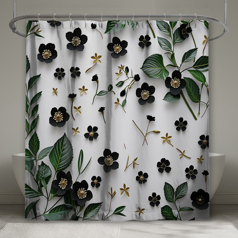 Rideau de douche Floral, 70in W x 93in H