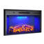 Insert de foyer électrique Mateas, foyer de Noël avec protection contre la surchauffe, bruit de craquement du feu, télécommande, 750 / 1500W, noir-510007991