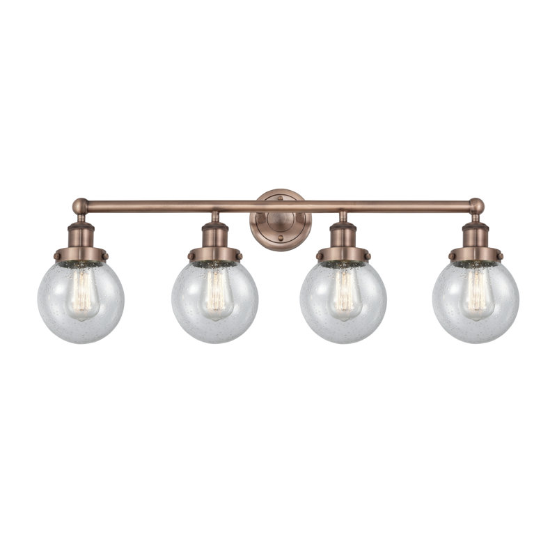 Alphonsa 4 - Light Dimmable Vanity Light, Seedy, Antique Copper