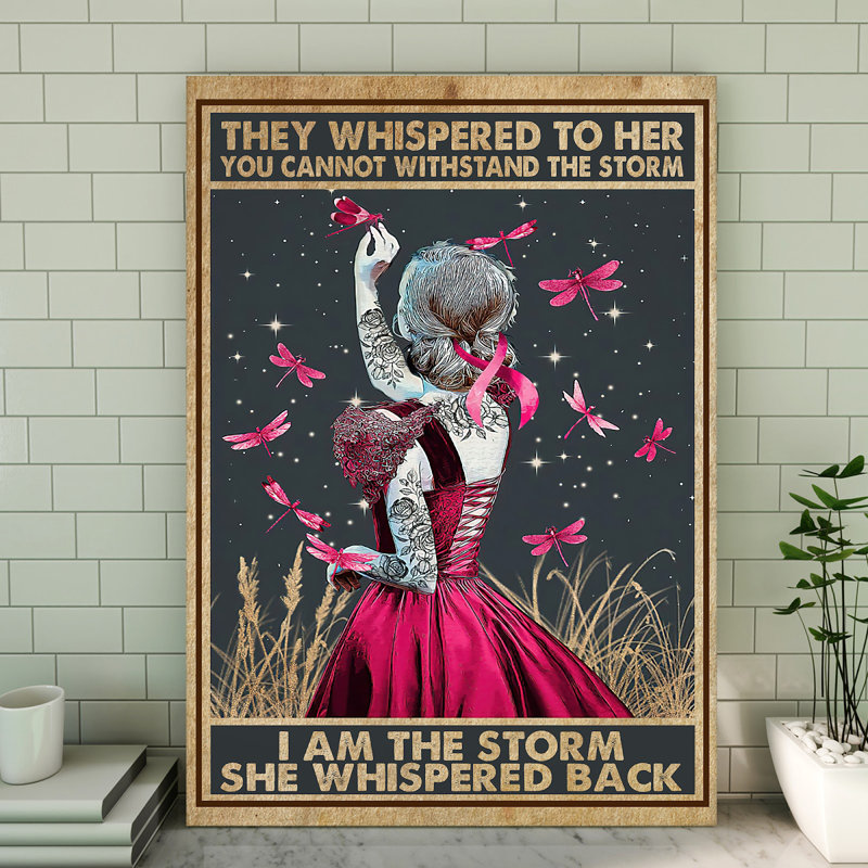 «She Whispered Back - I Am The Storm», toile tendue avec châssis, H 20 po x l 16 po x P 2 po