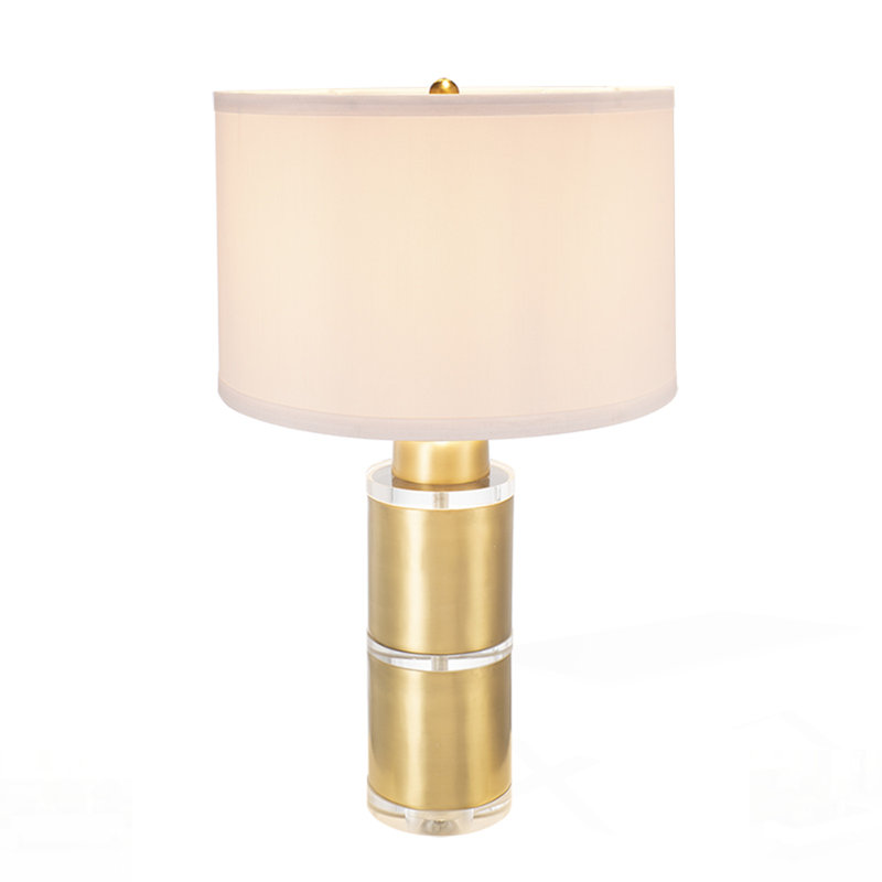 Lampe de table cylindrique avec abat-jour cylindrique, parfaite pour un décor moderne et élégant