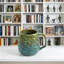 Tasse à café 18 oz en céramique à texture unique martelée avec poignée ergonomique, allant au four à micro-ondes et au lave-vaisselle (vert-bleu) 18 oz Unique