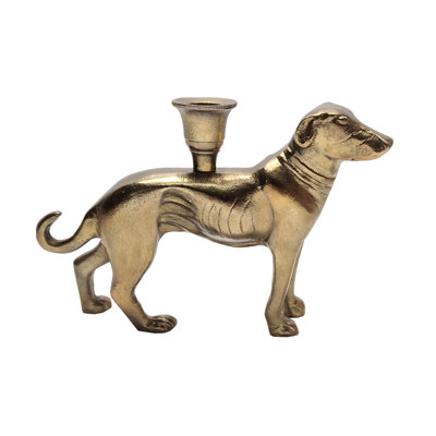 Porte-fusée décoratif en métal doré 9 x 3,3 x 5 po