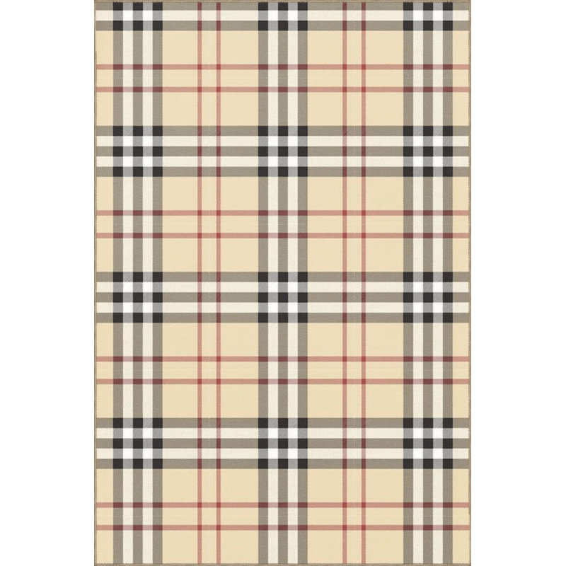 Tapis décoratif rayé à motif géométrique moderne et lavable à la machine, Carré 3 pi 3 po