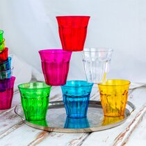 MDLUU Colored Glassware, Multicolor Drinking Glasses, Embossed Water  Glasses, Colored Tumblers Glass…See more MDLUU Colored Glassware,  Multicolor