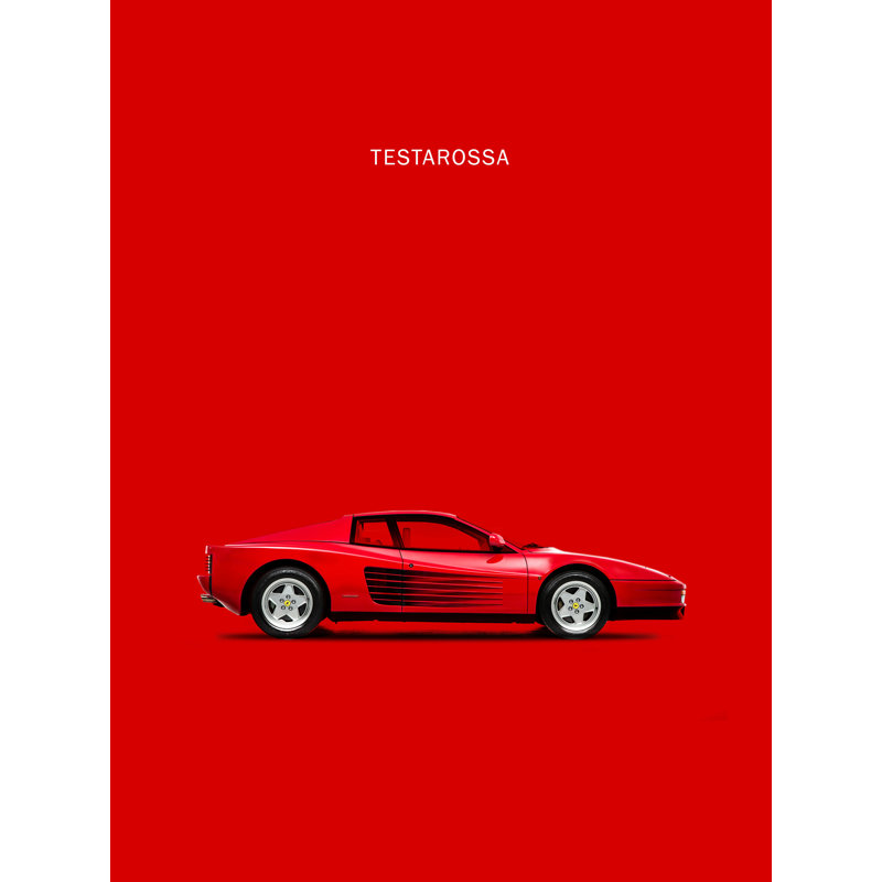 «Ferrari Testarossa 84» par Mark Rogan, reproduction sur toile tendue, H 40 po x l 30 po