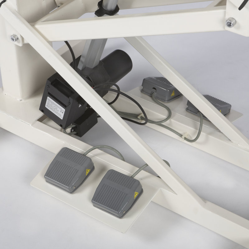 Ivory and Black Heavy-Duty Steel Electric Grooming Table