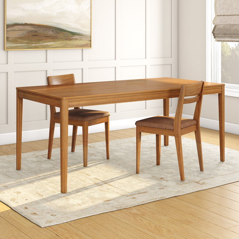 Crew 44" Rectangle Dining Table For Small Spaces, Seats 4, Pecan, 30"H x 43.5"L x 29.5"W