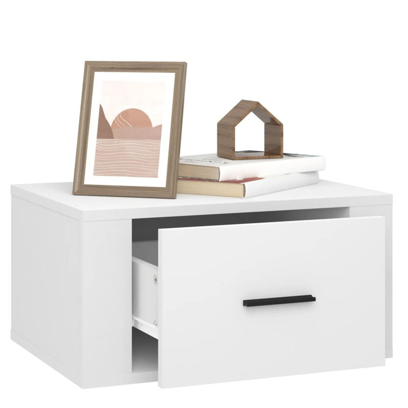 50cm W Bedside Table, White